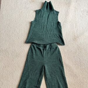 Zara Knit Loungewear Set - Forest Green